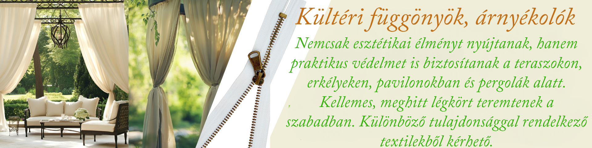 Kültéri függönyök